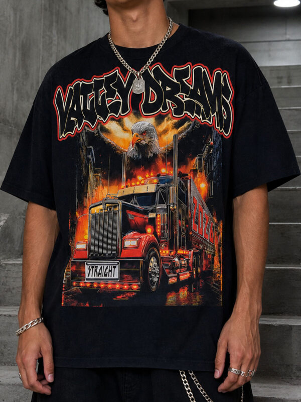 VANITY DREAMS Eagle Truck Graphic Tee – 350g Streetwear