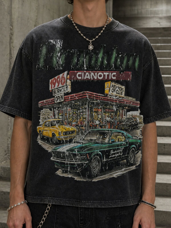 Cianotic 1986 Muscle Car Graphic Tee – 350g Streetwear