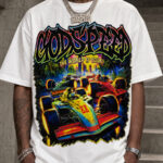 GODSPEED neon t-shirt, F1 racing graphic tee, motorsport streetwear t-shirt, 350g heavyweight tee, oversized graphic t-shirt, 8-weave cotton tee