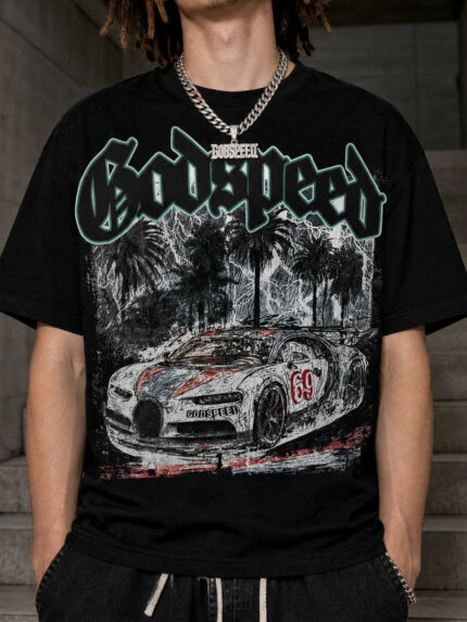 GODSPEED neon t-shirt, F1 racing graphic tee, motorsport streetwear t-shirt, 350g heavyweight tee, oversized graphic t-shirt, 8-weave cotton tee