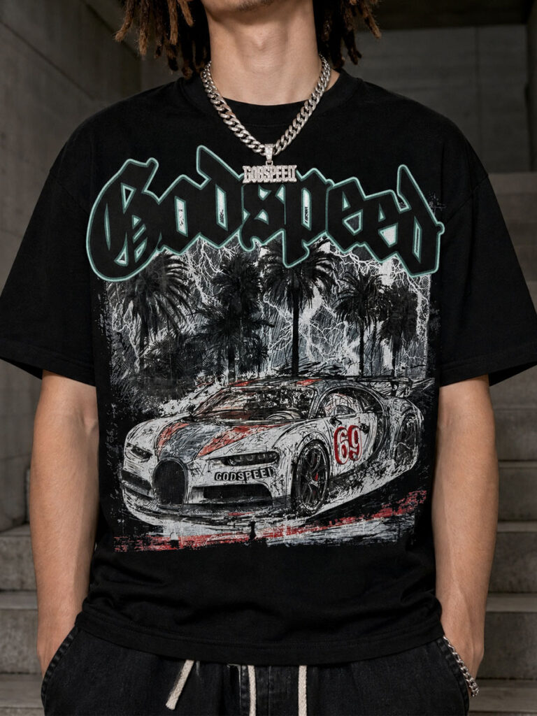 GODSPEED neon t-shirt, F1 racing graphic tee, motorsport streetwear t-shirt, 350g heavyweight tee, oversized graphic t-shirt, 8-weave cotton tee