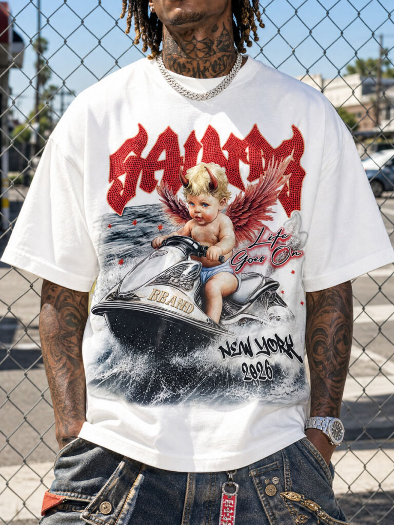 SAVAGE Cherub Jet Ski Graphic Tee – 350g Streetwear