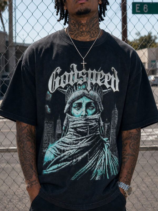 GODSPEED Wrapped Liberty Graphic Tee – 350g Streetwear