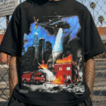 GODSPEED Firefighting Helicopter Graphic Tee – 350g Streetwear