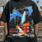 GODSPEED Firefighting Helicopter Graphic Tee – 350g Streetwear