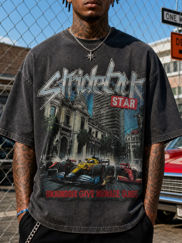 STRIDELOCK STAR F1 City Graphic Tee – 350g Streetwear