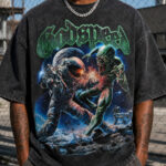 GODSPEED Astronaut vs Alien Graphic Tee – 350g Streetwear