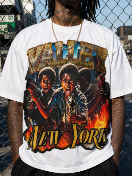 VALLEY New York Gunmen Graphic Tee – 350g Streetwear