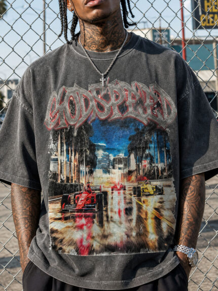 GODSPEED F1 Miami Street Graphic Tee – 350g Streetwear
