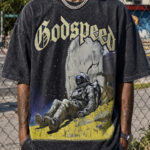 GODSPEED Skeleton Astronaut Graphic Tee – 350g Streetwear