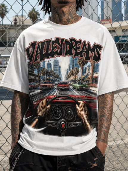 VALLEY DREAMS Lowrider POV Graphic Tee – 350g Streetwear